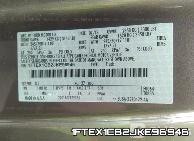 1FTEX1CB2JKE96946 фото 10