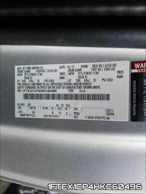 1FTEX1CP4HKC60496 фото 2
