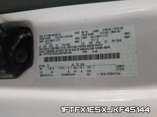 1FTFX1E5XJKF45144 фото 2