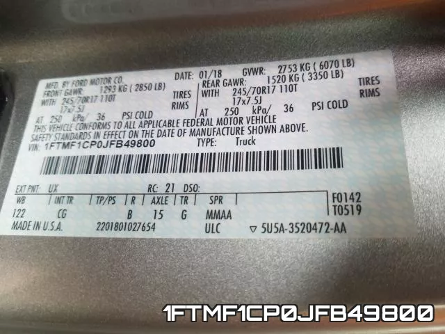 1FTMF1CP0JFB49800 фото 2