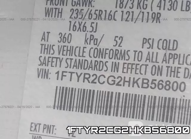 1FTYR2CG2HKB56800 фото 10