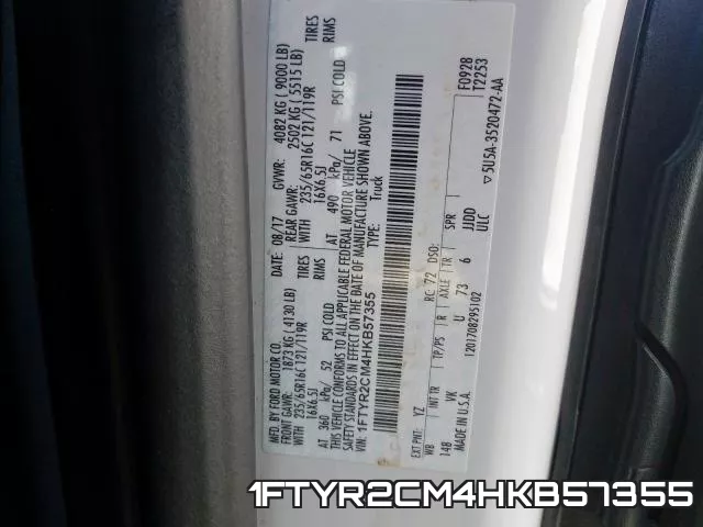 1FTYR2CM4HKB57355 фото 2