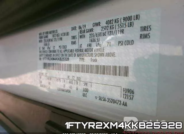 1FTYR2XM4KKB25328 фото 10