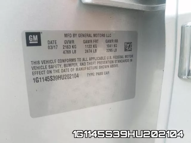 1G1145S39HU202104 фото 2