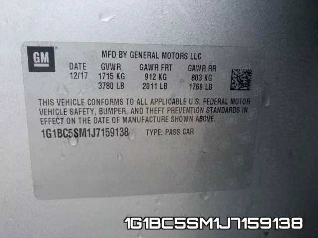 1G1BC5SM1J7159138 фото 2