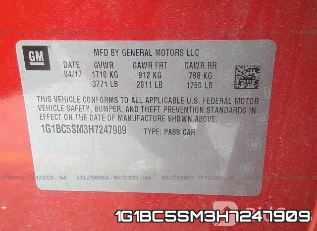 1G1BC5SM3H7247909 фото 10