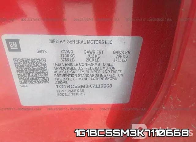 1G1BC5SM3K7110668 фото 10