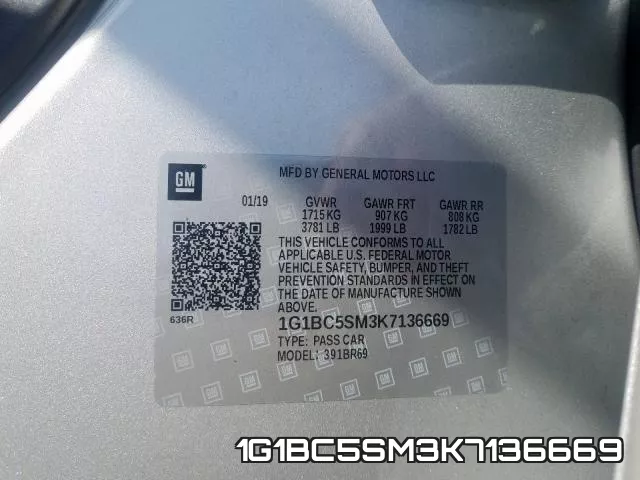 1G1BC5SM3K7136669 фото 2