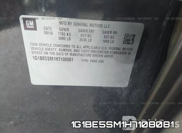 1G1BE5SM1H7108081 фото 10