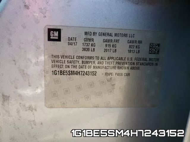 1G1BE5SM4H7243152 фото 2
