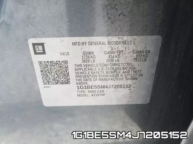 1G1BE5SM4J7205152 фото 2