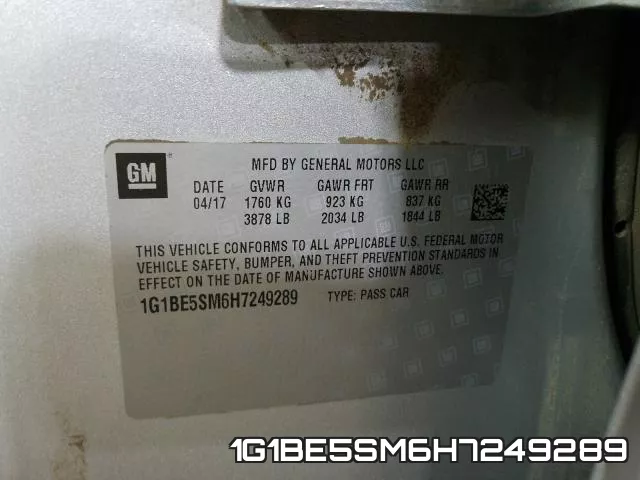1G1BE5SM6H7249289 фото 2