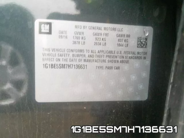 1G1BE5SM7H7136631 фото 2