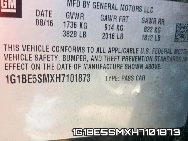 1G1BE5SMXH7101873 фото 2