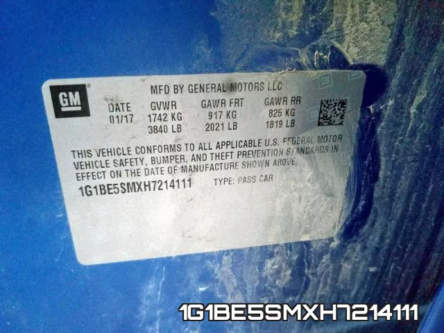 1G1BE5SMXH7214111 фото 2