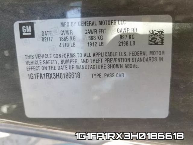 1G1FA1RX3H0186618 фото 2