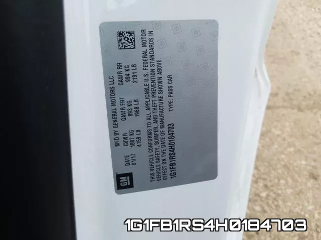 1G1FB1RS4H0184703 фото 2