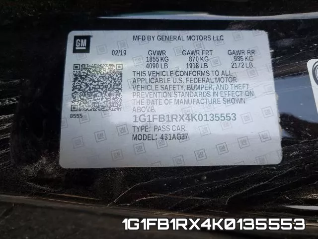1G1FB1RX4K0135553 фото 2