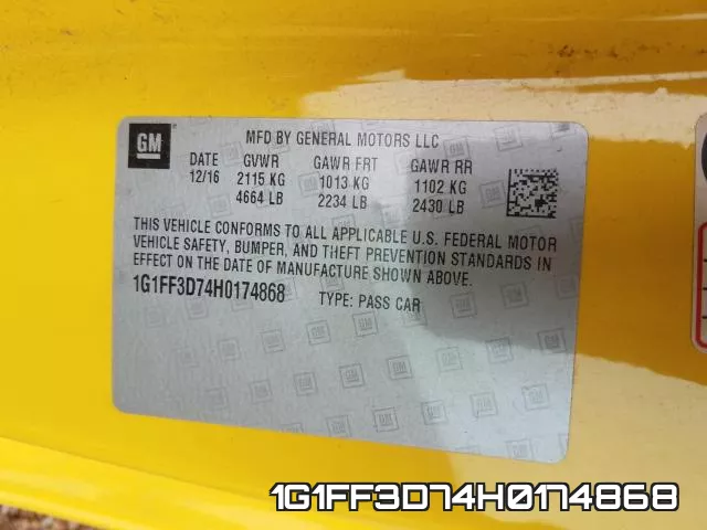 1G1FF3D74H0174868 фото 2