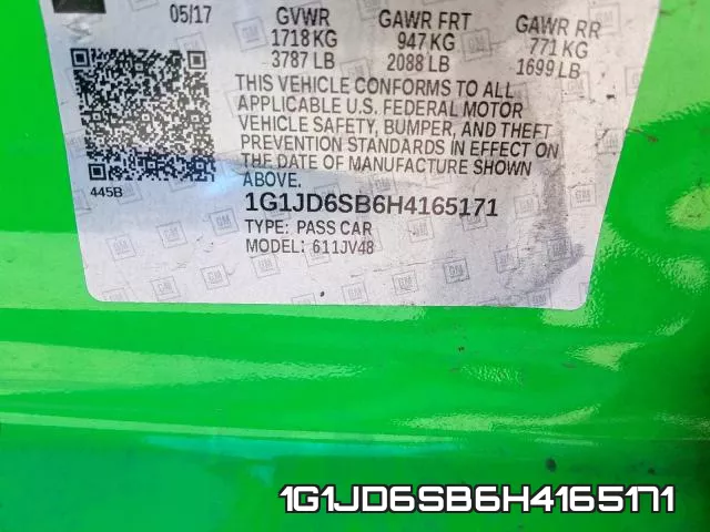 1G1JD6SB6H4165171 фото 2