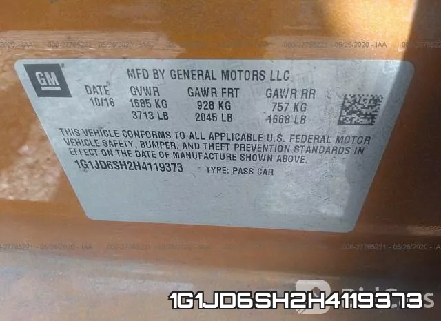 1G1JD6SH2H4119373 фото 10