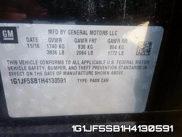 1G1JF5SB1H4130591 фото 2
