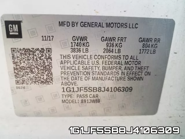 1G1JF5SB8J4106309 фото 2