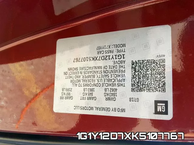 1G1Y12D7XK5107767 фото 2