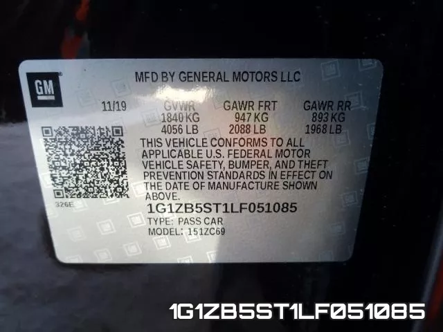 1G1ZB5ST1LF051085 фото 2