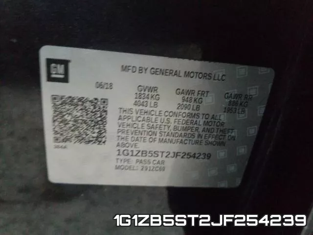 1G1ZB5ST2JF254239 фото 2