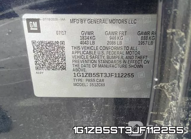 1G1ZB5ST3JF112255 фото 10