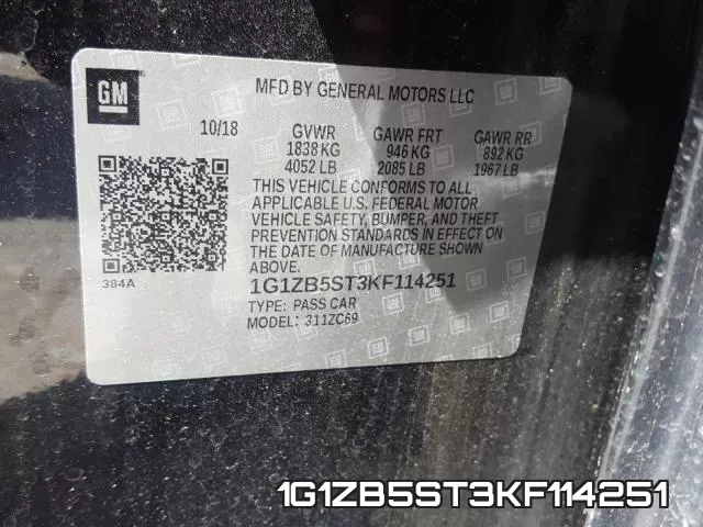 1G1ZB5ST3KF114251 фото 2