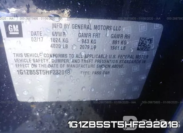 1G1ZB5ST5HF232018 фото 10