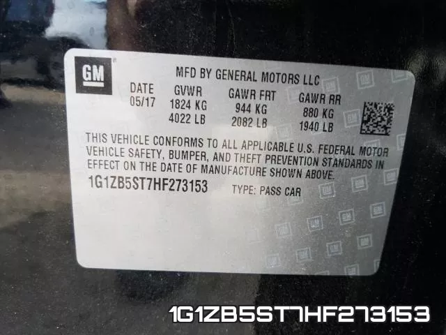 1G1ZB5ST7HF273153 фото 2