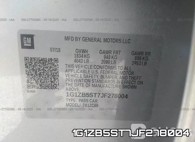 1G1ZB5ST7JF278004 фото 10