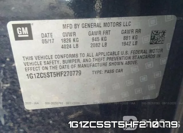 1G1ZC5ST5HF270779 фото 10