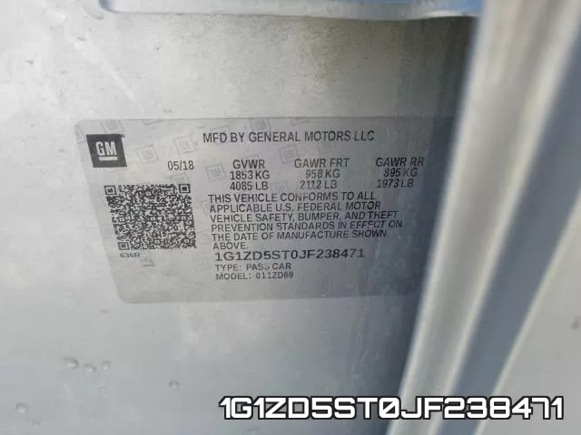1G1ZD5ST0JF238471 фото 2