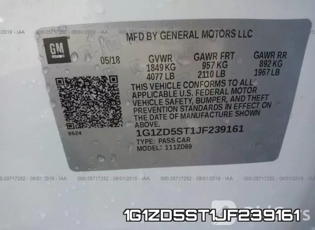 1G1ZD5ST1JF239161 фото 10