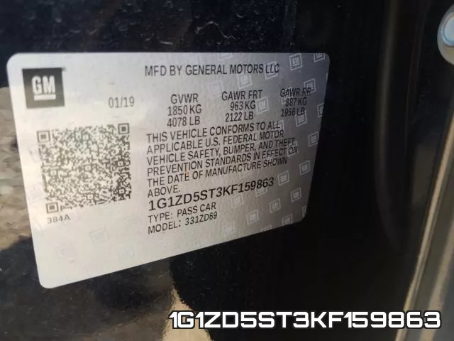 1G1ZD5ST3KF159863 фото 2