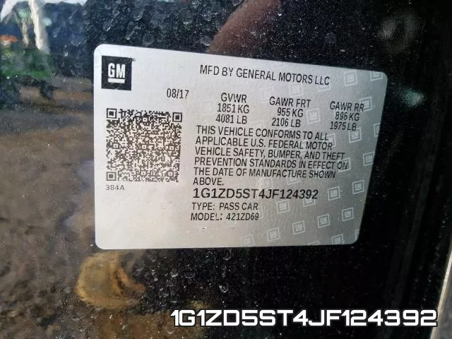 1G1ZD5ST4JF124392 фото 2
