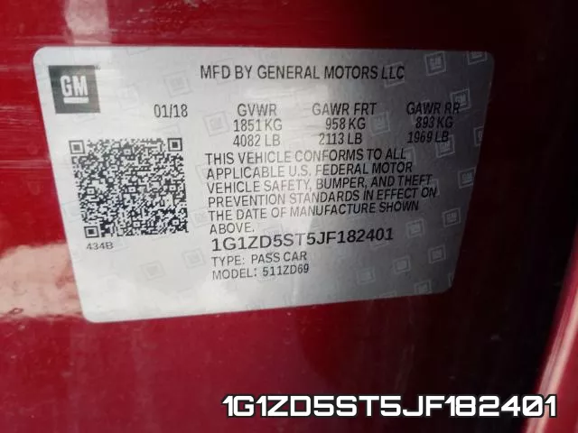 1G1ZD5ST5JF182401 фото 2