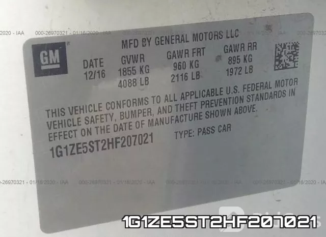 1G1ZE5ST2HF207021 фото 10