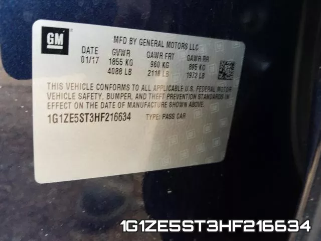 1G1ZE5ST3HF216634 фото 2
