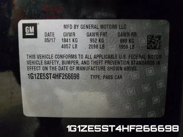 1G1ZE5ST4HF266698 фото 2