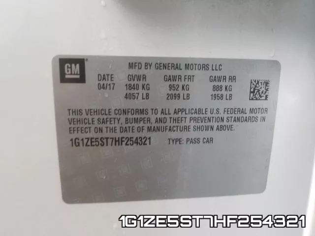 1G1ZE5ST7HF254321 фото 2