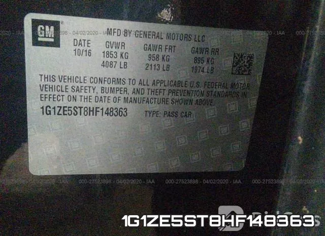 1G1ZE5ST8HF148363 фото 10