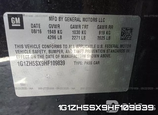 1G1ZH5SX9HF109839 фото 10