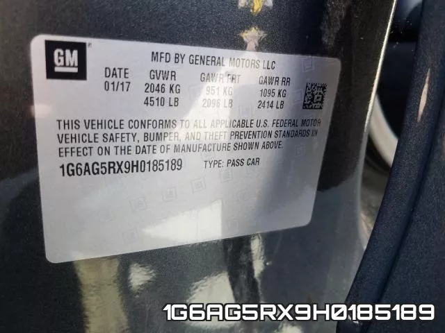1G6AG5RX9H0185189 фото 2