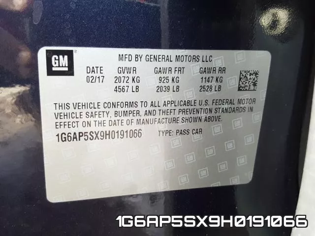 1G6AP5SX9H0191066 фото 2