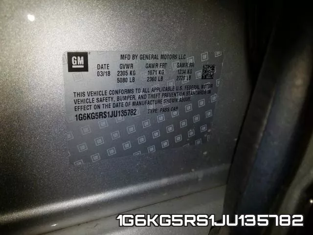1G6KG5RS1JU135782 фото 2